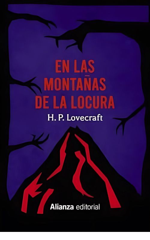 Portada del libro En las montañas de la locura y otros relatos de H. P. Lovecraft, edición de terror cósmico.